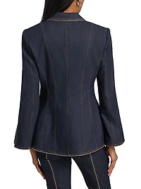 Danicka Zipper Trim Blazer