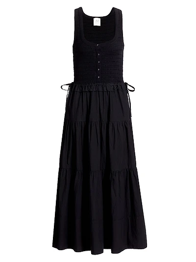 Hali Smocked Midi-Dress