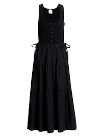 Hali Smocked Midi-Dress