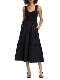 Hali Smocked Midi-Dress