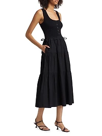 Hali Smocked Midi-Dress