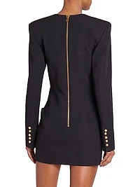 Wool V-Neck Minidress