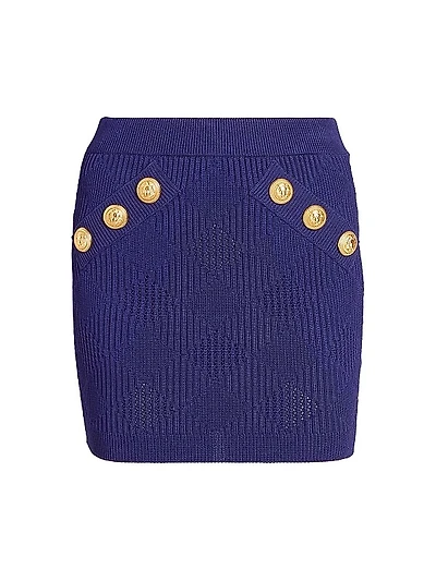 Textured Knit Miniskirt