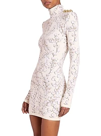 Groseille Knit Long-Sleeve Minidress
