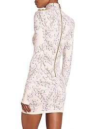 Groseille Knit Long-Sleeve Minidress