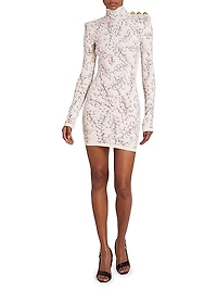 Groseille Knit Long-Sleeve Minidress