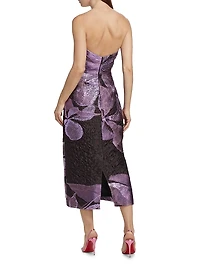 Floral Strapless Cocktail Dress