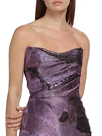 Floral Strapless Cocktail Dress