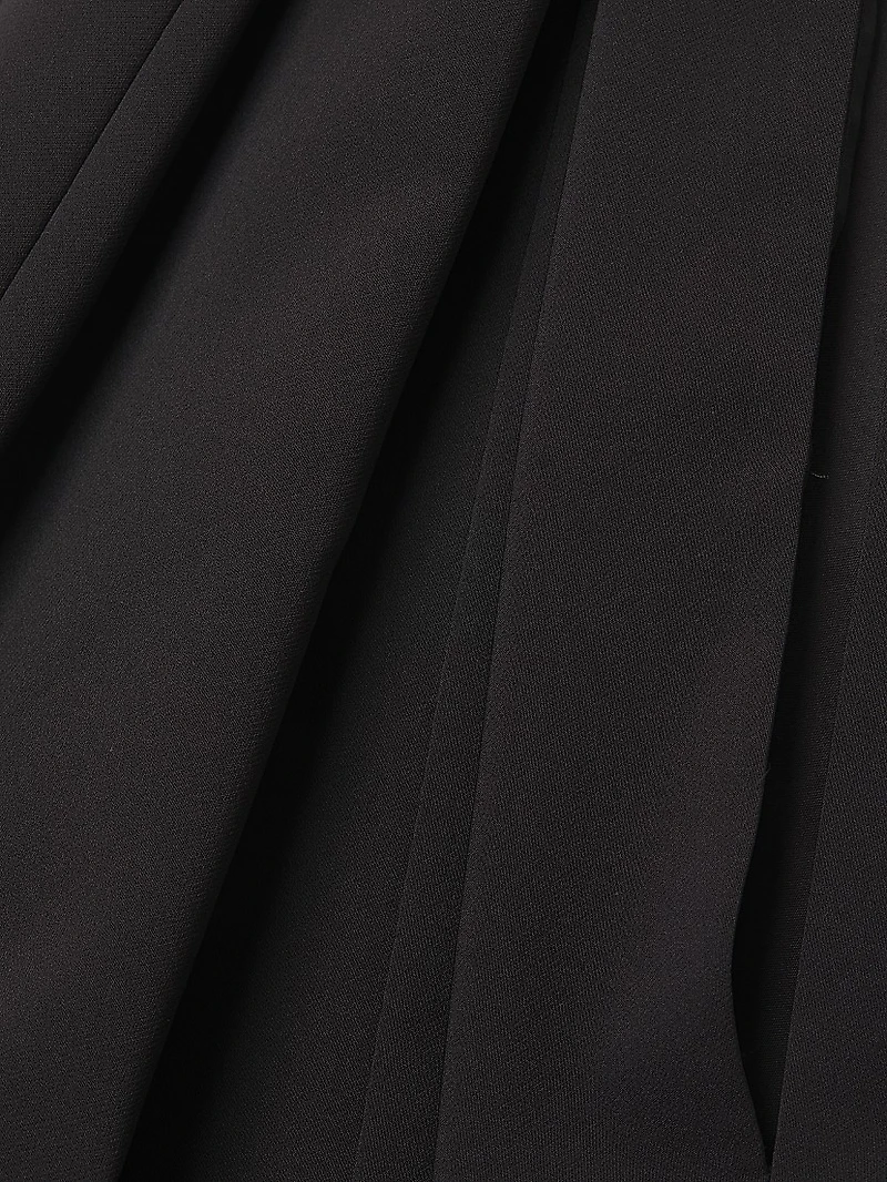 Crepe Strapless Column Gown