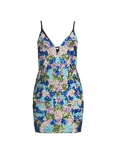 Floral Sequin Minidress