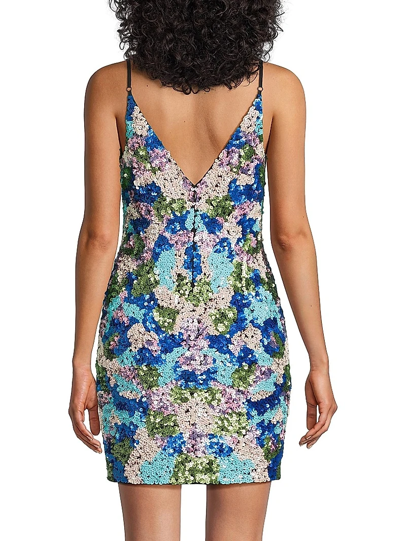 Floral Sequin Minidress
