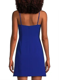 Floral Crepe Sleeveless Minidress