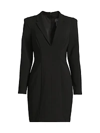 Stretch Crepe Blazer Minidress