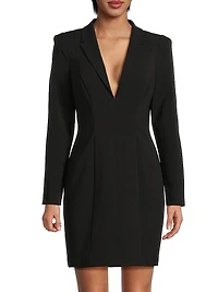 Stretch Crepe Blazer Minidress