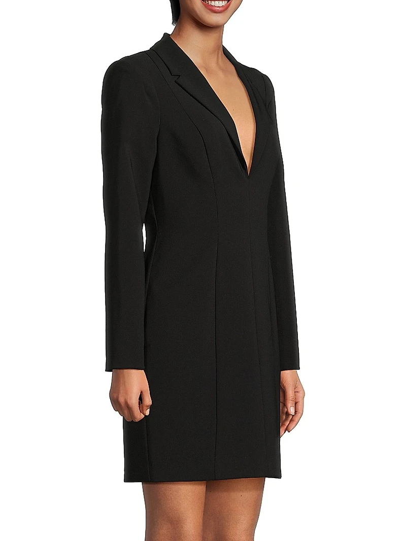 Stretch Crepe Blazer Minidress