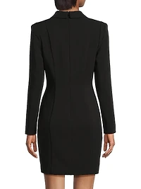 Stretch Crepe Blazer Minidress