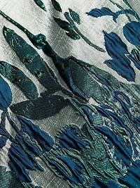 Border Jacquard Off-The-Shoulder Gown