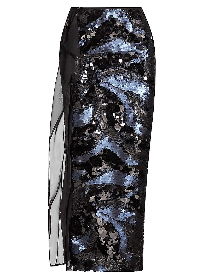 Stradala Gradient Sequin Skirt