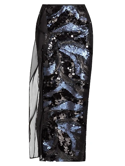 Stradala Gradient Sequin Skirt