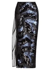 Stradala Gradient Sequin Skirt