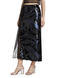 Stradala Gradient Sequin Skirt