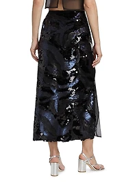 Stradala Gradient Sequin Skirt