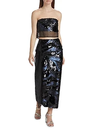 Stradala Gradient Sequin Skirt