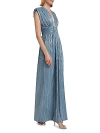 Satellite Metallic Maxi Dress