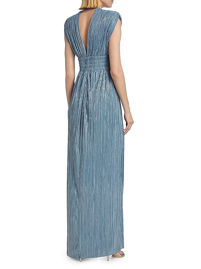 Satellite Metallic Maxi Dress