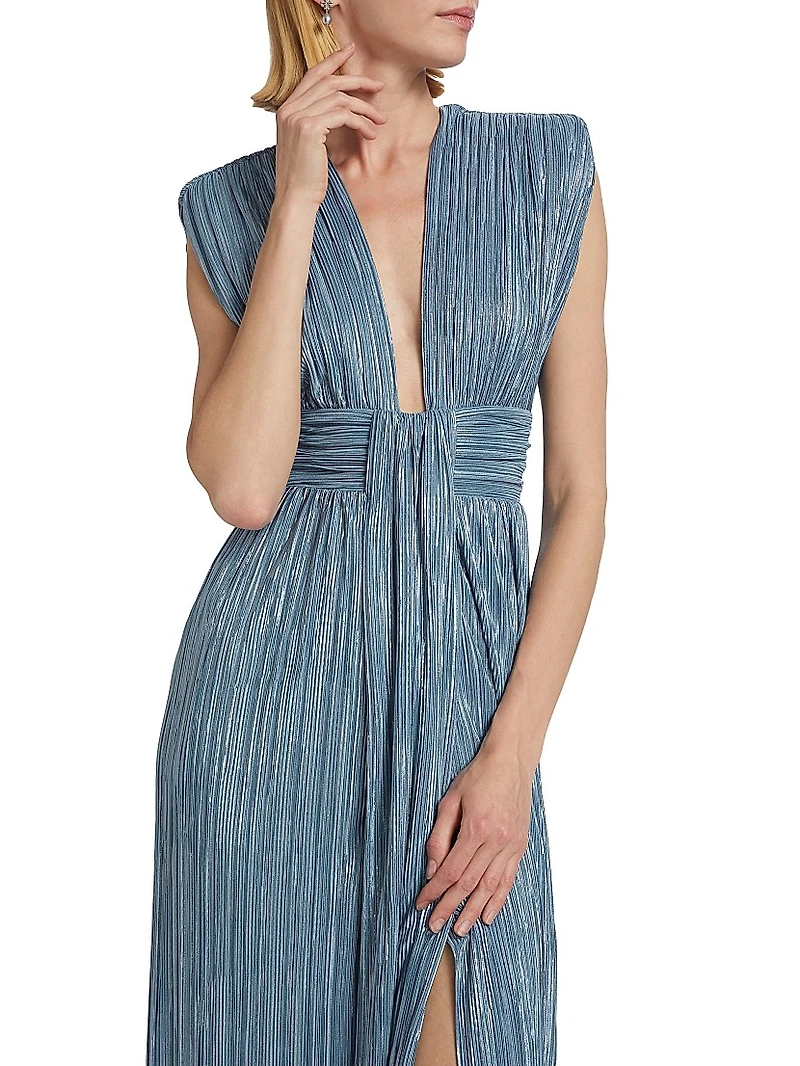 Satellite Metallic Maxi Dress