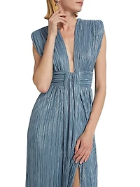 Satellite Metallic Maxi Dress