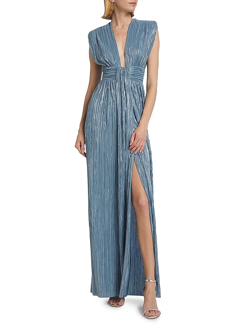 Satellite Metallic Maxi Dress