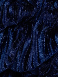 Delphinus Velvet Off-The-Shoulder Midi-Dress