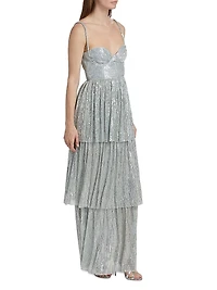 Altair Sequined Tiered Dress