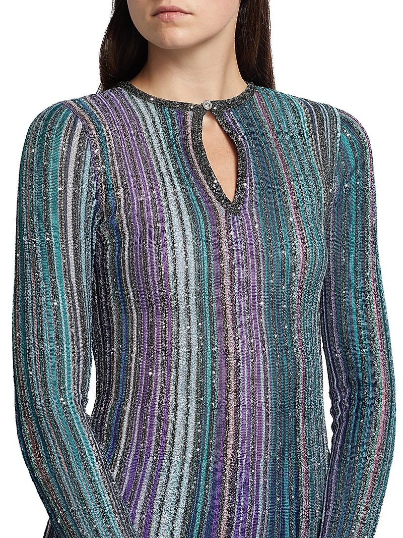 Metallic Stripe Top