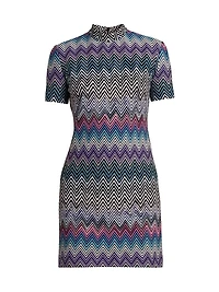 Chevron Wool Minidress