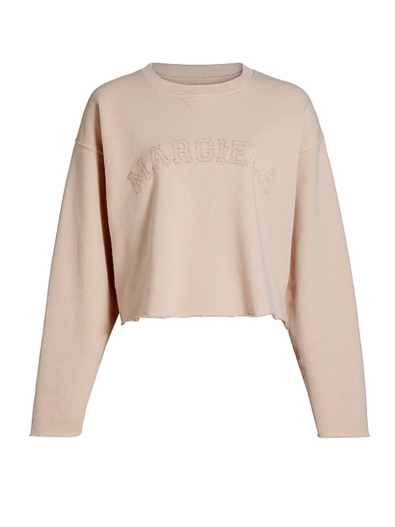 Stitched Logo Cotton Sweatshirt