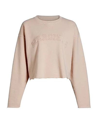 Stitched Logo Cotton Sweatshirt