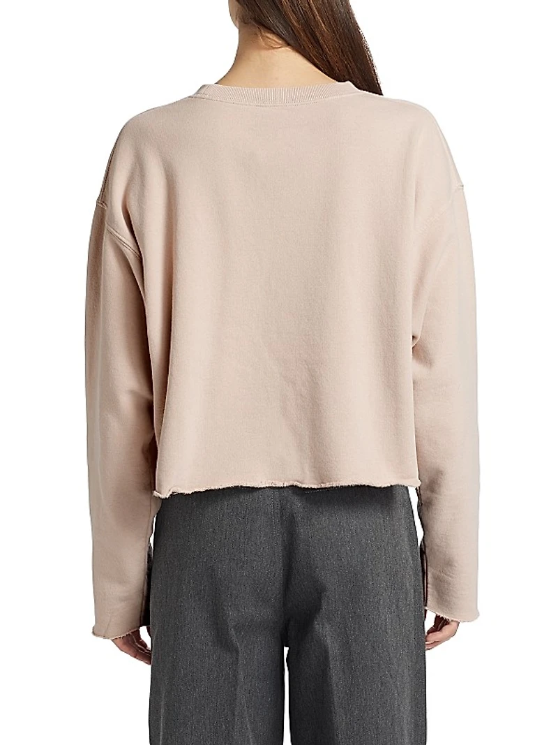 Stitched Logo Cotton Sweatshirt