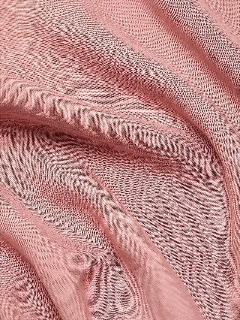 Linen-Blend Drawstring Pants