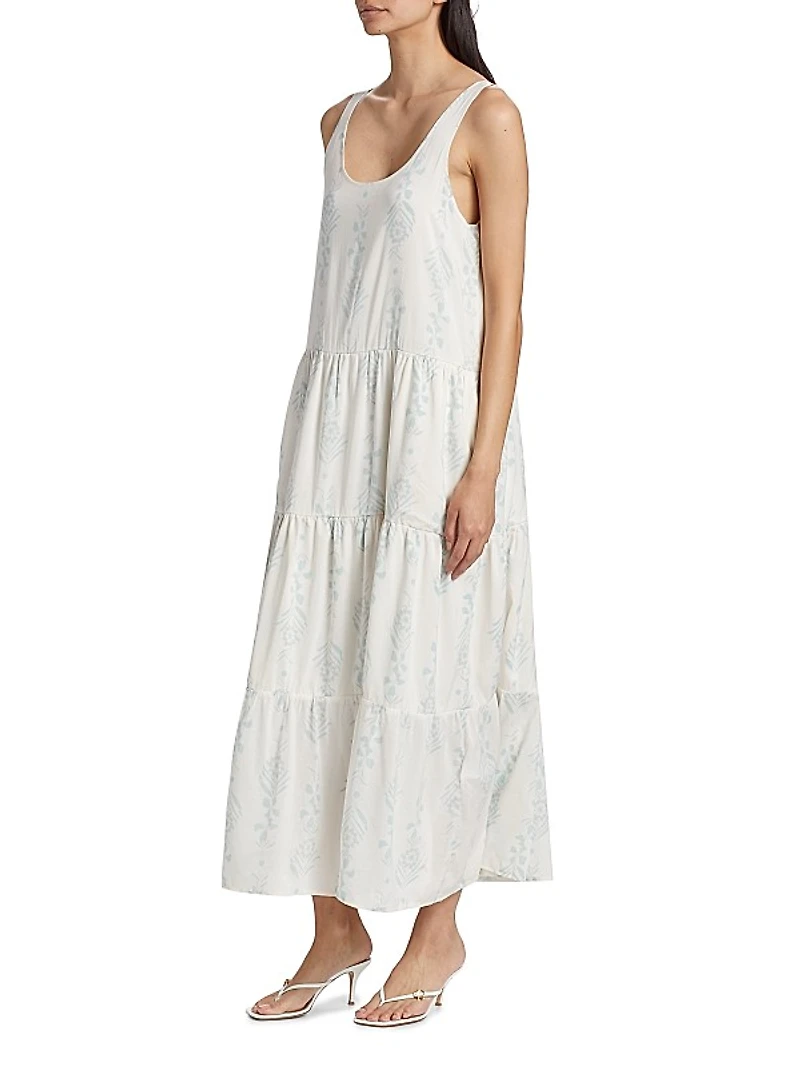 Floral Tiered Swing Maxi Dress