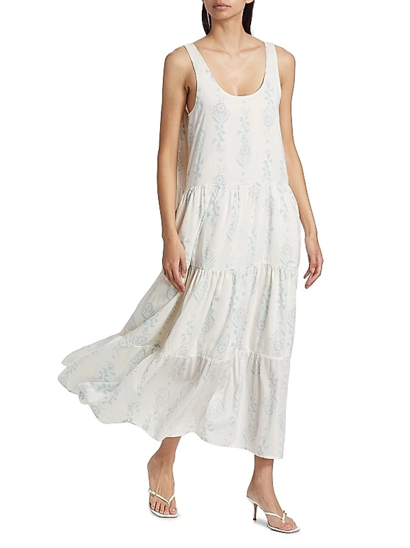 Floral Tiered Swing Maxi Dress
