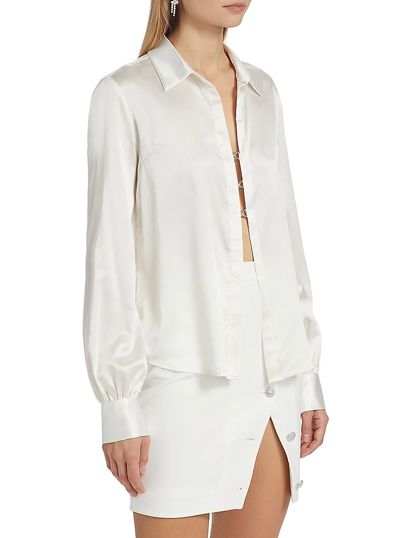 Arnelle Satin Oversized Shirt