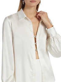 Arnelle Satin Oversized Shirt