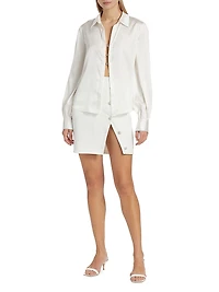 Arnelle Satin Oversized Shirt