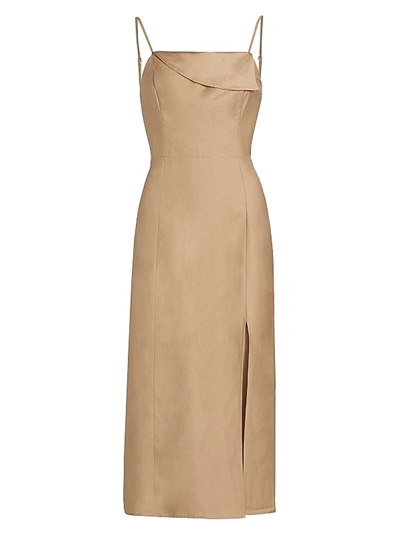 Ellasandra Linen-Blend Cocktail Dress