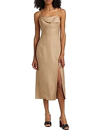Ellasandra Linen-Blend Cocktail Dress