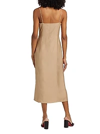 Ellasandra Linen-Blend Cocktail Dress
