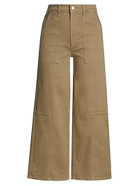 Getty High-Rise Crop Utility Jeans