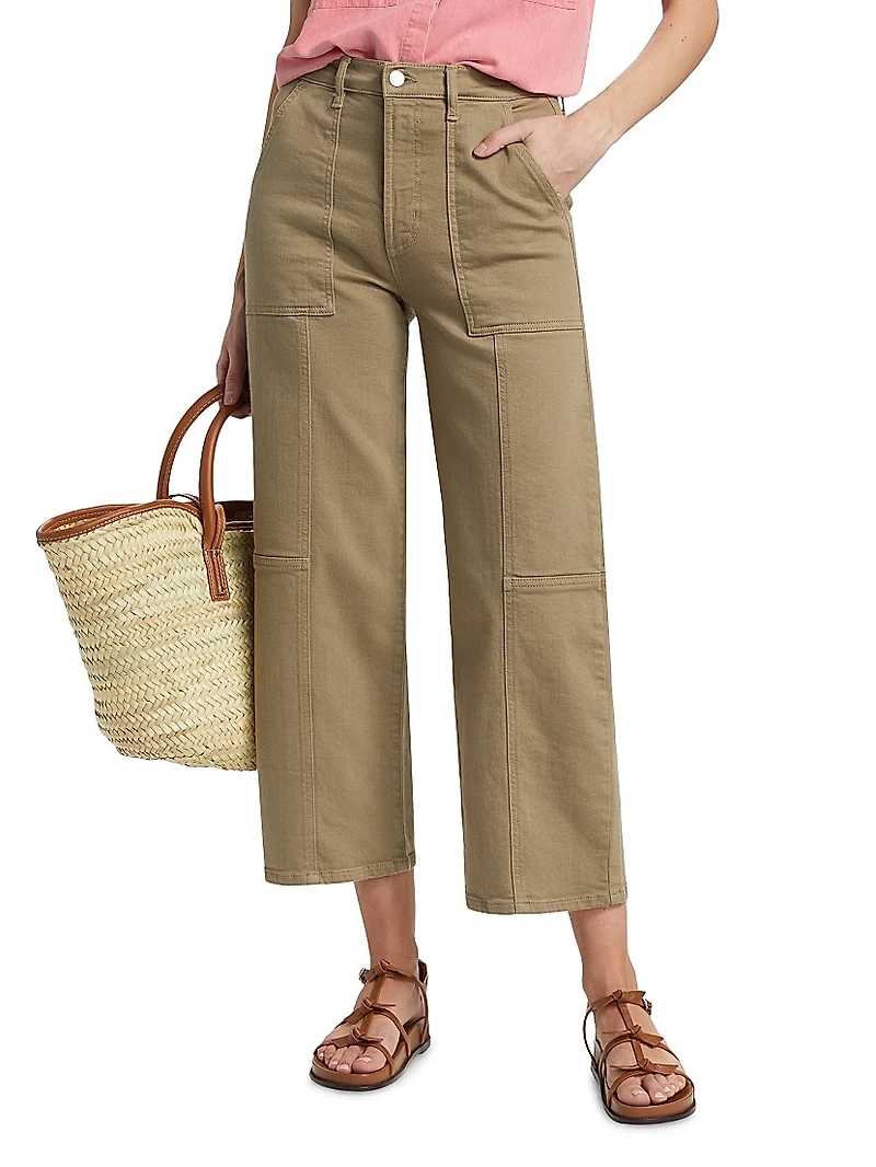 Getty High-Rise Crop Utility Jeans